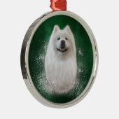 Ari de Samojeed Metalen Ornament (Rechts)