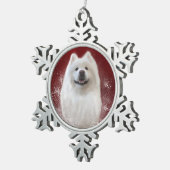 Ari de Samojeed Tin Sneeuwvlok Ornament (Rechts)