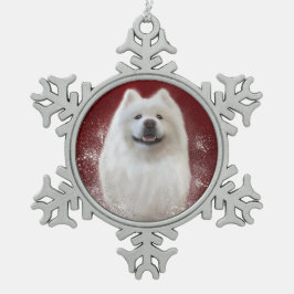 Ari de Samojeed Tin Sneeuwvlok Ornament