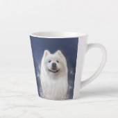 Ari het Samojeed collectie BLAUW Latte Mok (Rechts)