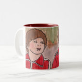 Ari & Uzi Tweekleurige Koffiemok (Voorkant links)