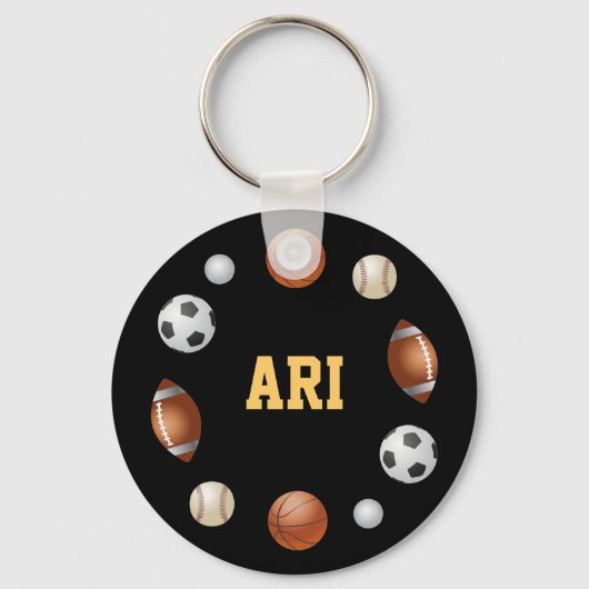 Ari World of Sports Sleutelhanger - zwart (Voorkant)