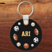 Ari World of Sports Sleutelhanger - zwart (Voorkant)