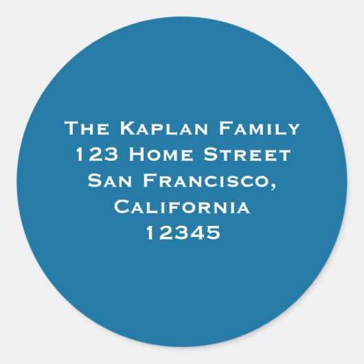 Ari Yonatan 1,5" retour adres envelop afdichting Ronde Sticker (Voorkant)