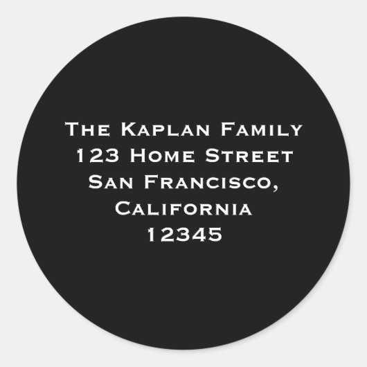 Ari Yonatan 1,5" retour adres envelop afdichting Ronde Sticker (Voorkant)