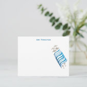 Ari Yonatan Torah Bar Mitzvah Uitnodiging Dank (Staand voorkant)