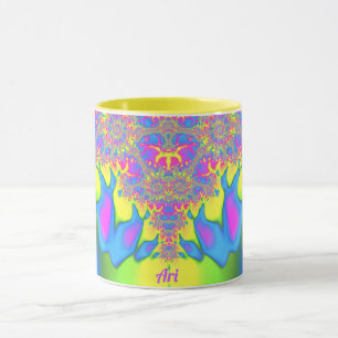 ARI ~ Zany 3D Fractal ~ Mulitcolorische Mok
