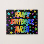 "ARIA" First Name, Fun "HAPPY BIRTHDAY" Legpuzzel (Horizontaal)