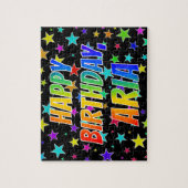 "ARIA" First Name, Fun "HAPPY BIRTHDAY" Legpuzzel (Verticaal)