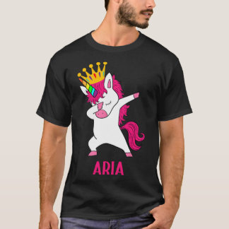 ARIA Gepersonaliseerde Dabbing Eenhoorn Queen T-sh T-shirt
