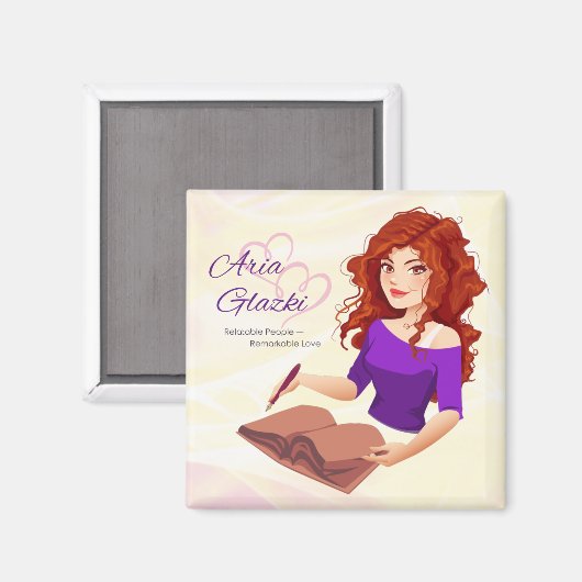 Aria Glazki square magnet (Voorkant / Achterkant)