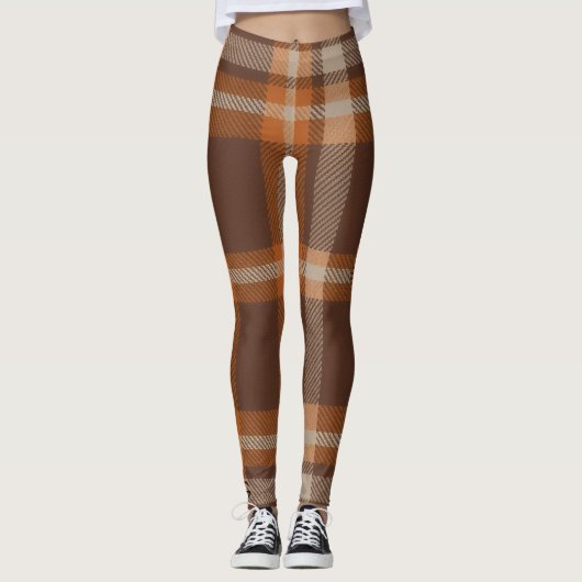 Aria Grace Autumn Hearth Cozy Plaid Pattern Vol 11 Leggings (Voorkant)