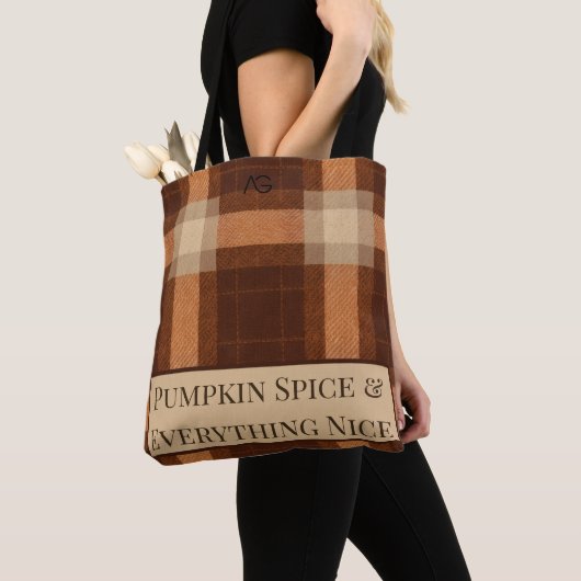 Aria Grace Autumn Hearth Cozy Plaid Pattern Vol 17 Tote Bag (Dichtbij)