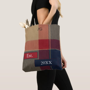 Aria Grace Camel Heritage Britse Tartan Plaid Tote Bag