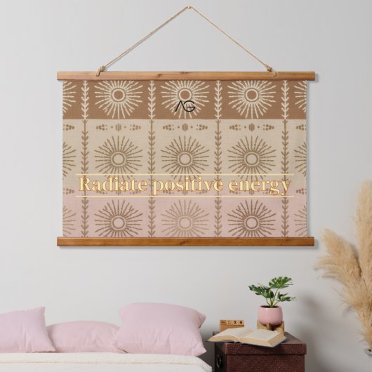 Aria Grace Cinnamon Sun Tribal Radiance Pattern Hangend Wandkleed (Slaapkamer)