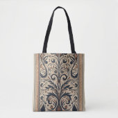 Aria Grace Earth & Spirit Linear Rhythm Pattern Tote Bag (Voorkant)