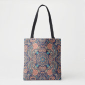 Aria Grace Elegant Cobalt Rosewood Boho Tote Bag (Voorkant)