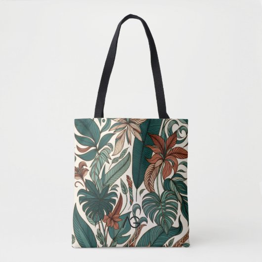 Aria Grace Linear Rhythm Botanical Line Art Print Tote Bag (Voorkant)