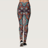 Aria Grace Radiant Paisley Peony Boho Vintage Leggings (Achterkant)