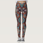Aria Grace Radiant Paisley Peony Boho Vintage Leggings (Voorkant)