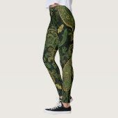 Aria Grace Regal Emerald Paisley Boho Design Leggings (Links)