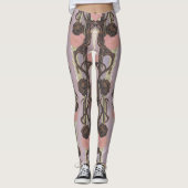 Aria Grace Urban Bloom Architectural Floral Design Leggings (Voorkant)