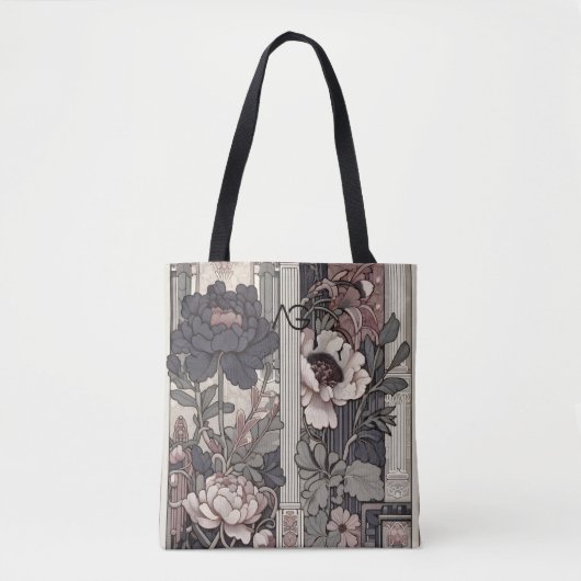 Aria Grace Urban Bloom Architectural Floral Design Tote Bag (Voorkant)