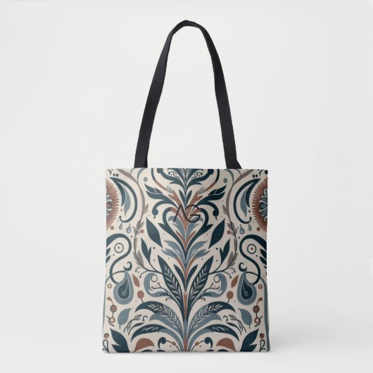 Aria Grace Urban Bloom Lineaire Abstracte Print Tote Bag (Voorkant)