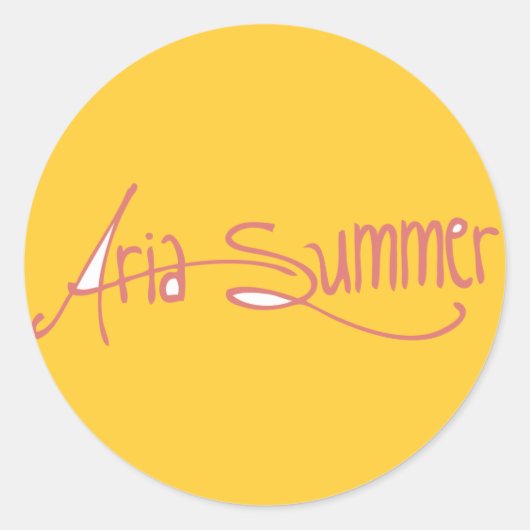 Aria Summer Logo Sticket Ronde Sticker (Voorkant)