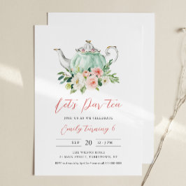 ARIA Tea Party Birthday Invitation Kaart
