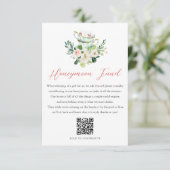 ARIA Tea Party Bruiloft Huwelijksreis Fonds Wens Informatiekaartje (Staand voorkant)