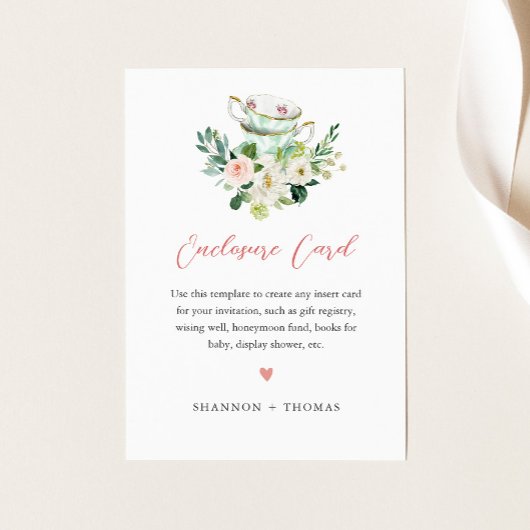 ARIA Tea Party Douche Uitnodiging Behuizing Kaart