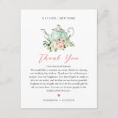 ARIA Tea Party Menu en bedankje (Voorkant)