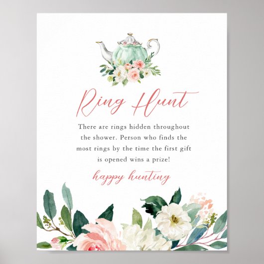 ARIA Tea Party Ring Hunt Vrijgezellenfeest spel Poster (Voorkant)