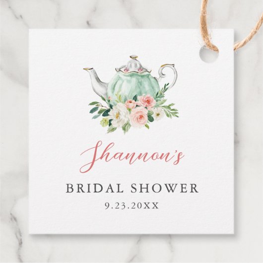 ARIA Tea Party Vrijgezellenfeest Bedankjes Labels (Achterkant)