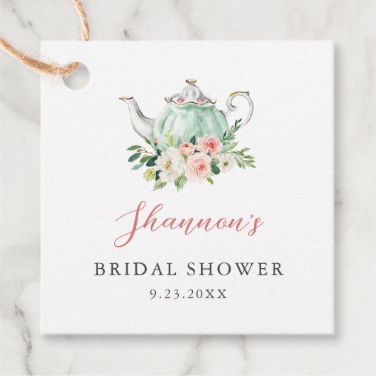 ARIA Tea Party Vrijgezellenfeest Bedankjes Labels (Voorkant)