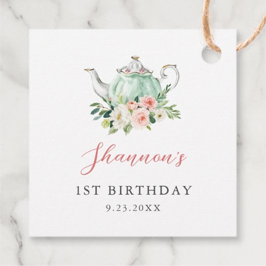 ARIA thee verjaardagsfeestje Bedankjes Labels (Achterkant)