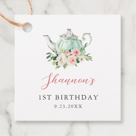 ARIA thee verjaardagsfeestje Bedankjes Labels (Voorkant)