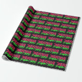 Aria Vorname Name Graffiti red green Cadeaupapier (Uitgerold)