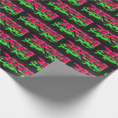 Aria Vorname Name Graffiti red green Cadeaupapier (Hoek)