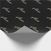 Aria white gold Handwriting Geschenkpapier Cadeaupapier (Hoek)