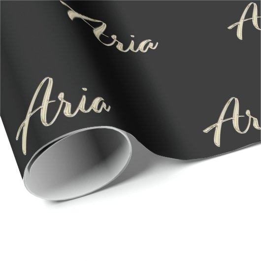 Aria white gold Handwriting Geschenkpapier Cadeaupapier (Rol Hoek)
