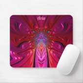ARIA ~ Wilde Roze en Rode Muismat (Met muis)