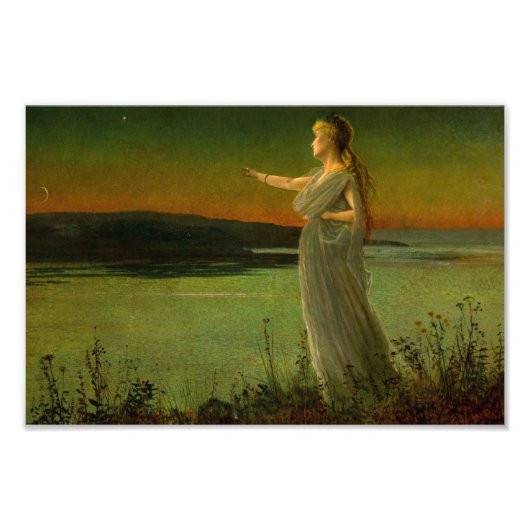 Ariadne bij Naxos John Atkinson Grimshaw Foto Afdruk (Voorkant)