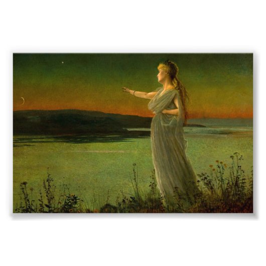 Ariadne bij Naxos John Atkinson Grimshaw Foto Afdruk (Voorkant)