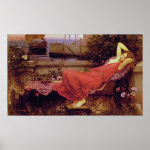 Ariadne, door John William Waterhouse - 1898 Poster