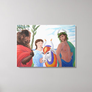 Ariadne en de Sacred Bulls Canvas Afdruk