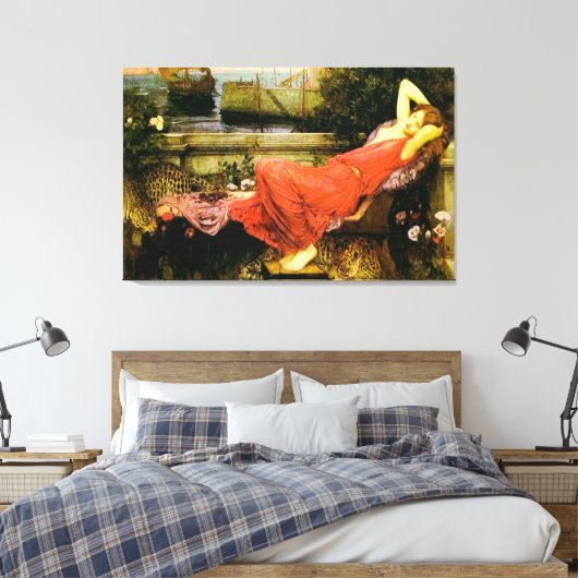 Ariadne ~ John William Waterhouse Canvas Afdruk (Insitu (Slaapkamer))