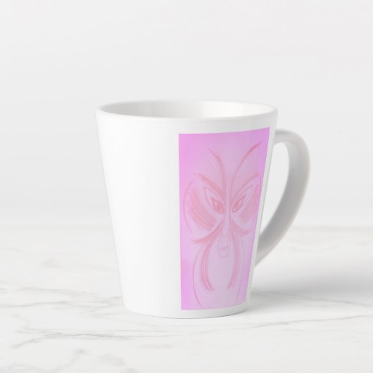 Ariadne Unique Colorful Portrait Latte Mok (Rechterhoek)