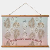 AriaGrace Blush Palm Ethnic Botanical Pattern Vol6 Hangend Wandkleed (Voorkant)